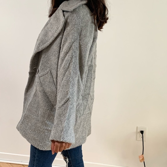 SOLD Merino wool blend grey coat - Picture 1 of 2